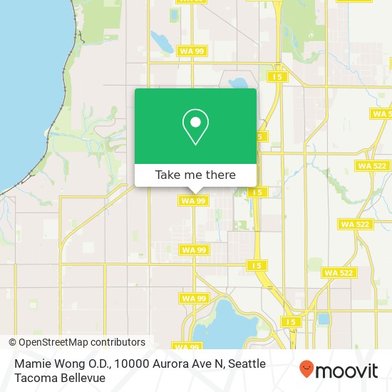 Mapa de Mamie Wong O.D., 10000 Aurora Ave N