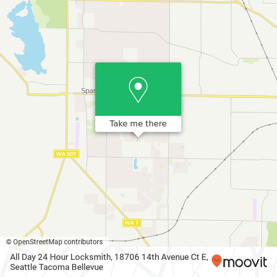 Mapa de All Day 24 Hour Locksmith, 18706 14th Avenue Ct E