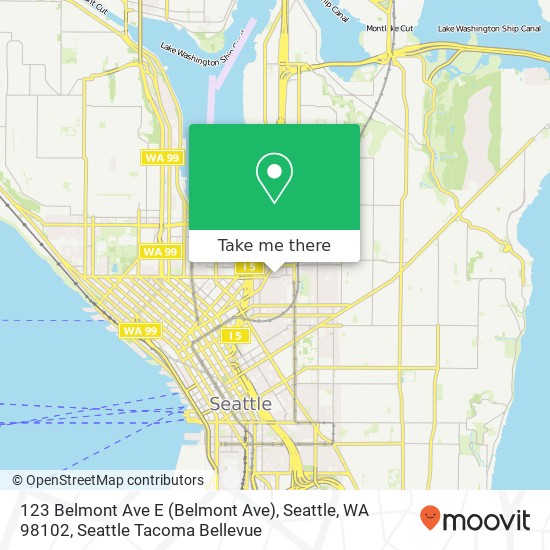 Mapa de 123 Belmont Ave E (Belmont Ave), Seattle, WA 98102