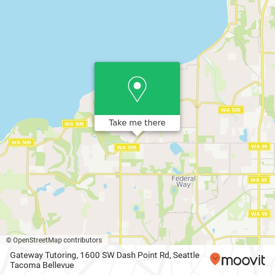 Mapa de Gateway Tutoring, 1600 SW Dash Point Rd