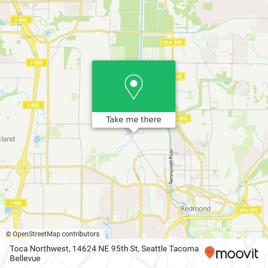 Toca Northwest, 14624 NE 95th St map