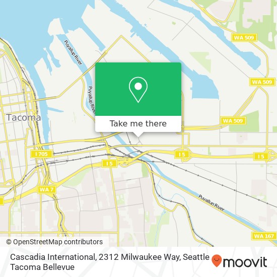 Mapa de Cascadia International, 2312 Milwaukee Way