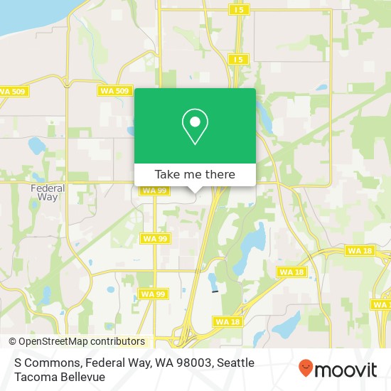 Mapa de S Commons, Federal Way, WA 98003