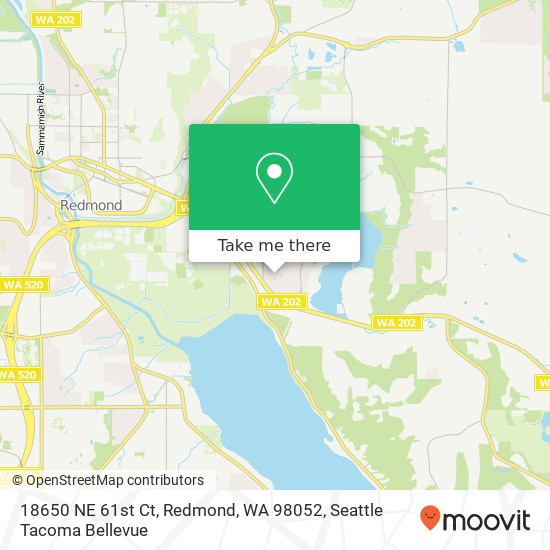 Mapa de 18650 NE 61st Ct, Redmond, WA 98052