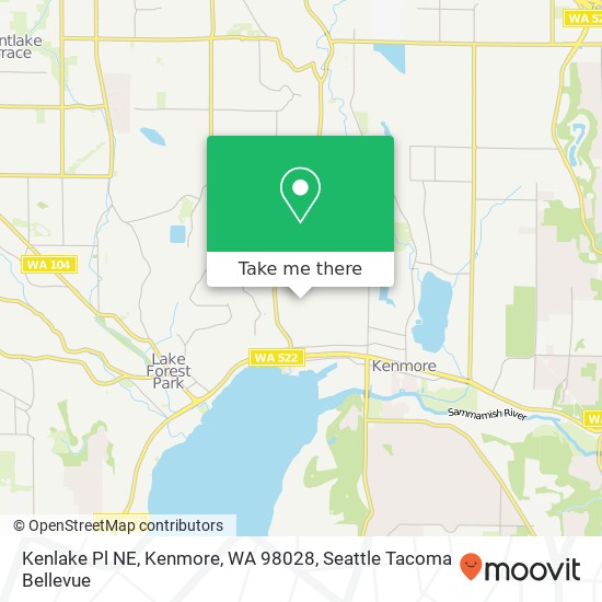 Mapa de Kenlake Pl NE, Kenmore, WA 98028