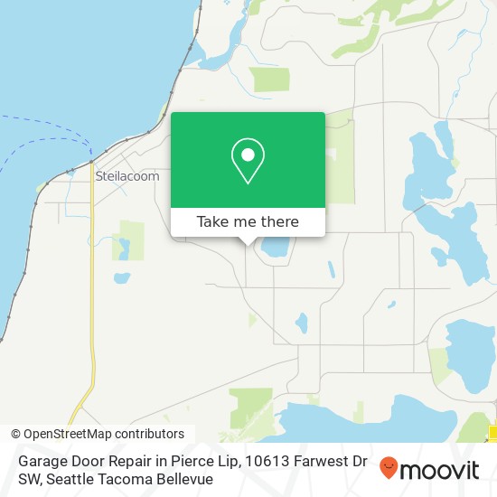 Garage Door Repair in Pierce Lip, 10613 Farwest Dr SW map