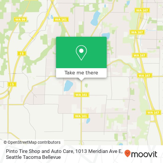 Mapa de Pinto Tire Shop and Auto Care, 1013 Meridian Ave E