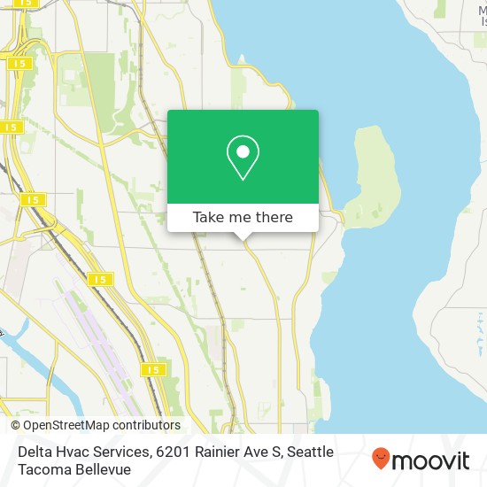 Mapa de Delta Hvac Services, 6201 Rainier Ave S