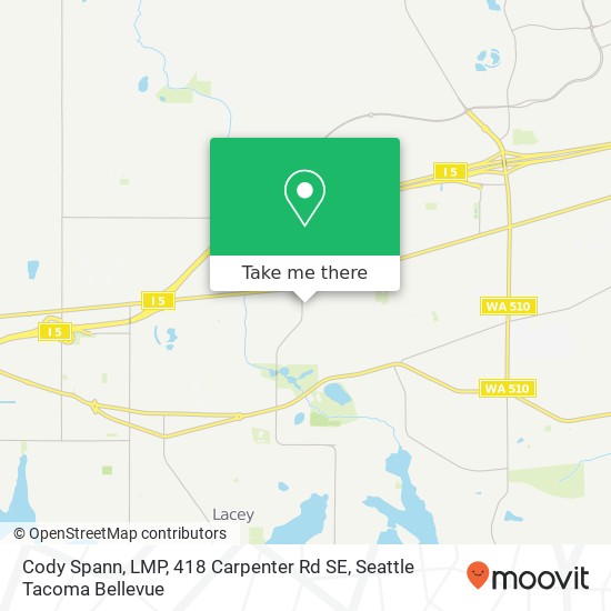 Mapa de Cody Spann, LMP, 418 Carpenter Rd SE