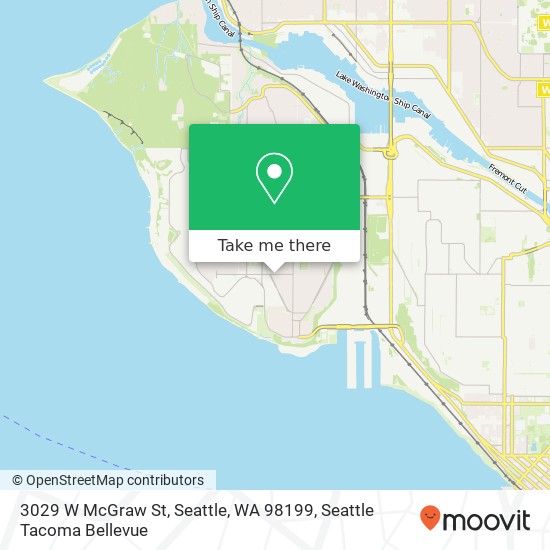 Mapa de 3029 W McGraw St, Seattle, WA 98199