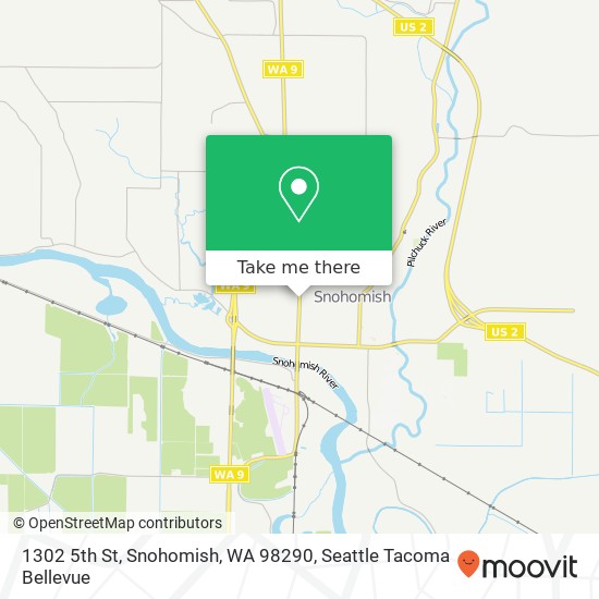 Mapa de 1302 5th St, Snohomish, WA 98290