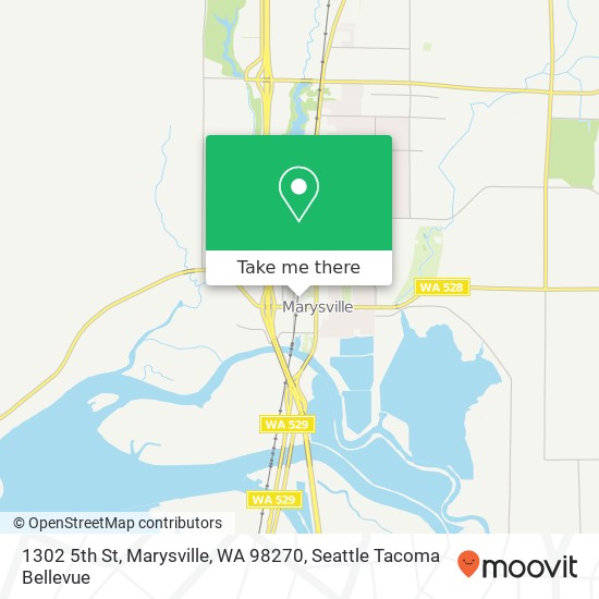 Mapa de 1302 5th St, Marysville, WA 98270