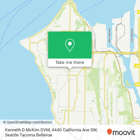 Kenneth D McKim DVM, 4440 California Ave SW map