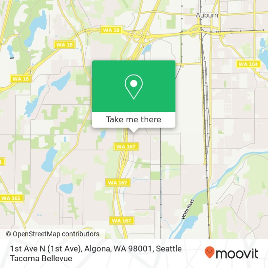 Mapa de 1st Ave N (1st Ave), Algona, WA 98001