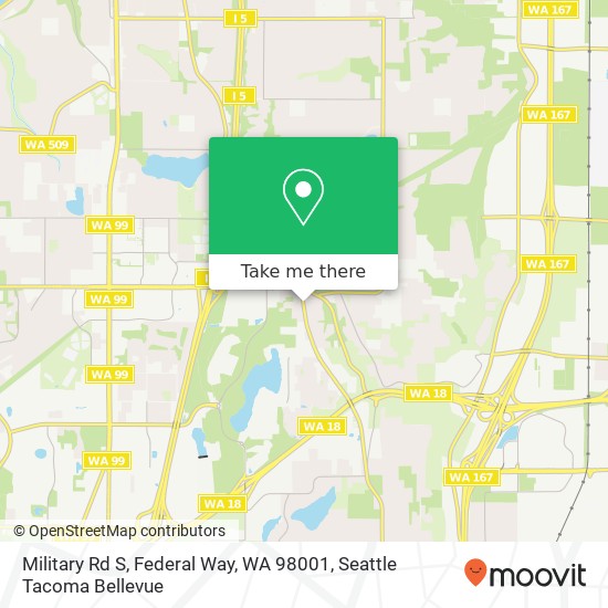 Mapa de Military Rd S, Federal Way, WA 98001