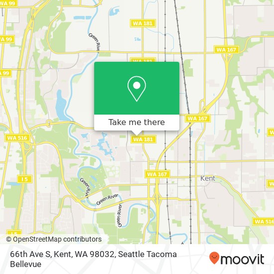 Mapa de 66th Ave S, Kent, WA 98032