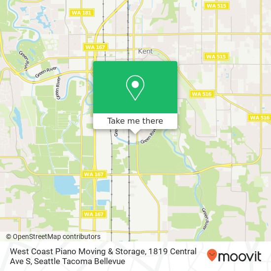 Mapa de West Coast Piano Moving & Storage, 1819 Central Ave S