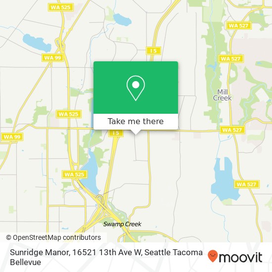 Mapa de Sunridge Manor, 16521 13th Ave W