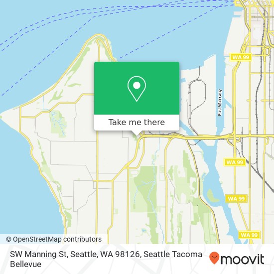 Mapa de SW Manning St, Seattle, WA 98126