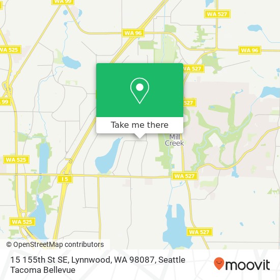 Mapa de 15 155th St SE, Lynnwood, WA 98087