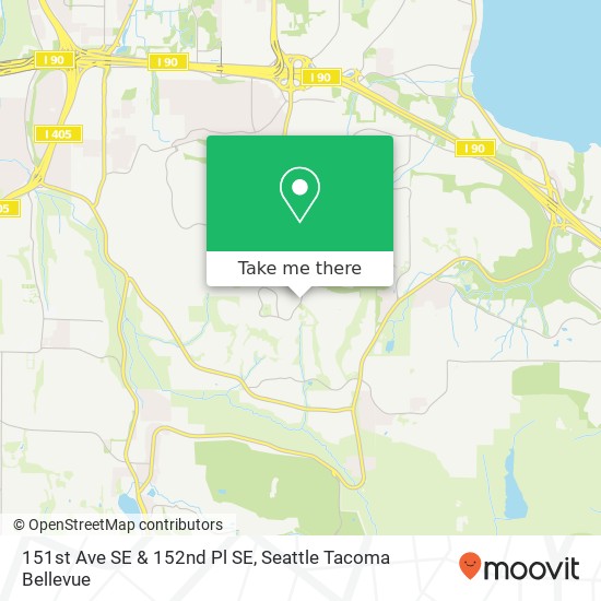 151st Ave SE & 152nd Pl SE map