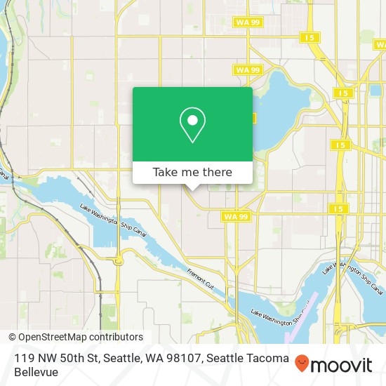 Mapa de 119 NW 50th St, Seattle, WA 98107