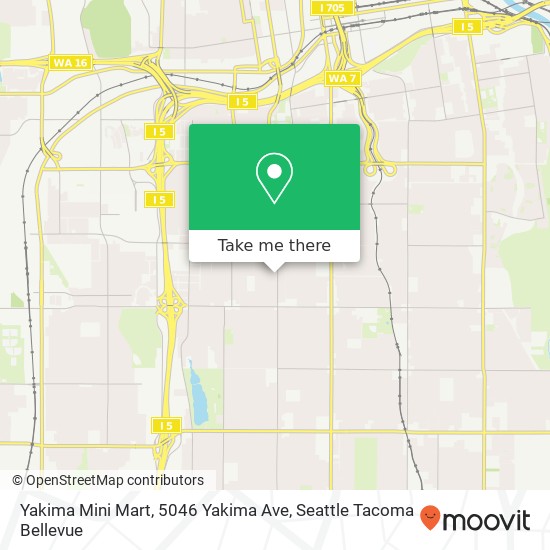 Mapa de Yakima Mini Mart, 5046 Yakima Ave