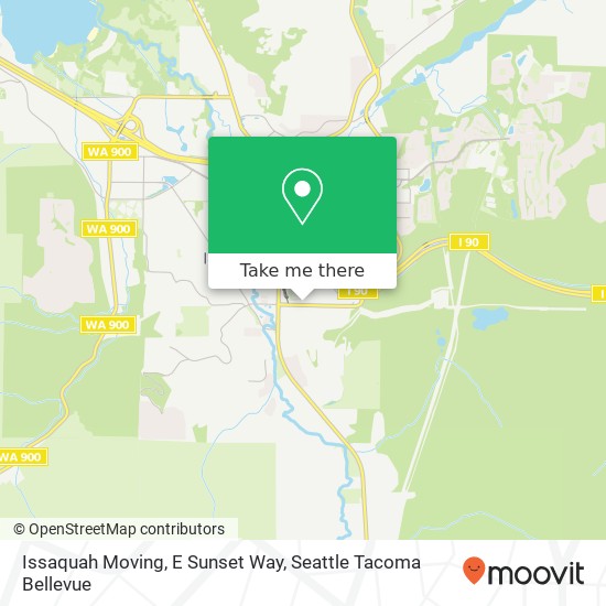 Issaquah Moving, E Sunset Way map
