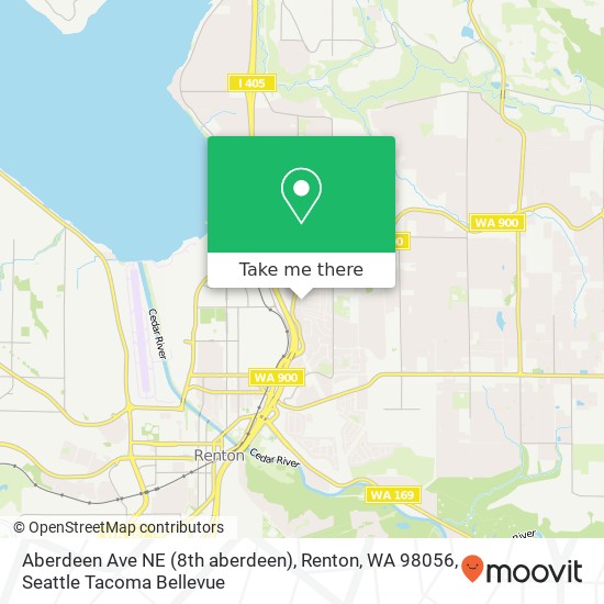 Mapa de Aberdeen Ave NE (8th aberdeen), Renton, WA 98056