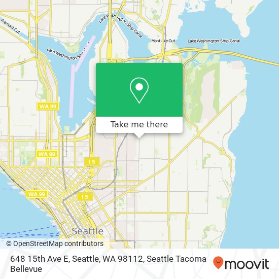Mapa de 648 15th Ave E, Seattle, WA 98112