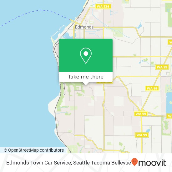 Mapa de Edmonds Town Car Service