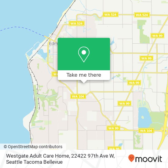 Mapa de Westgate Adult Care Home, 22422 97th Ave W