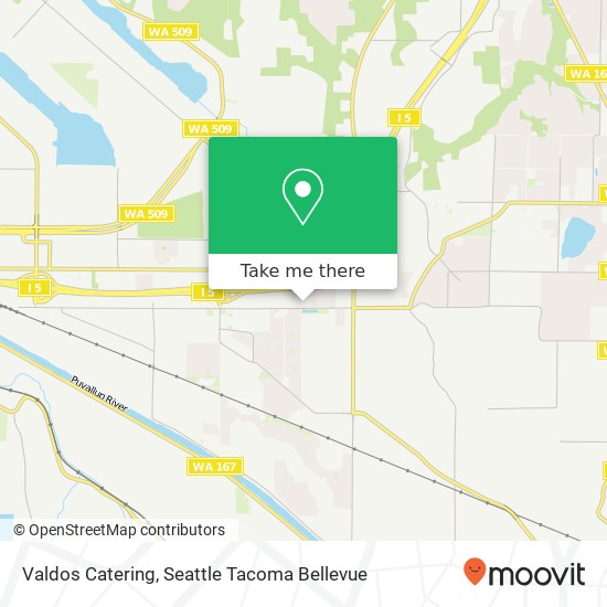 Valdos Catering map