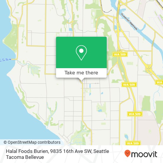 Halal Foods Burien, 9835 16th Ave SW map