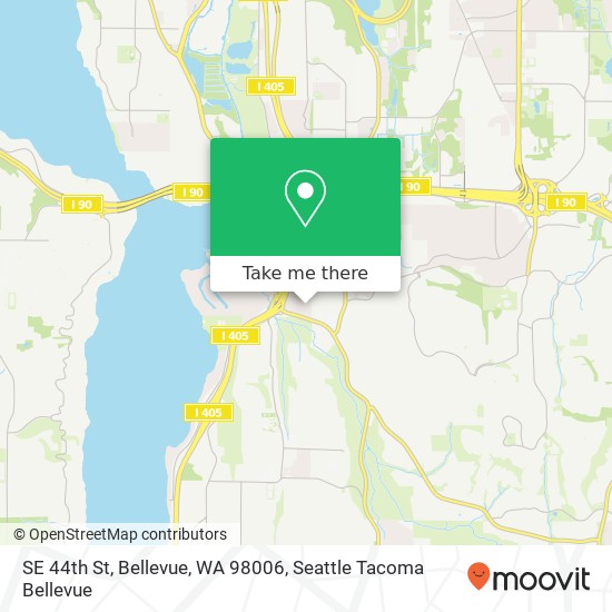 Mapa de SE 44th St, Bellevue, WA 98006