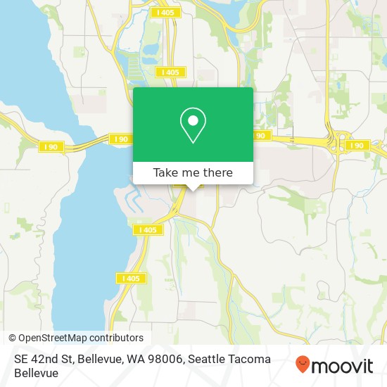 Mapa de SE 42nd St, Bellevue, WA 98006