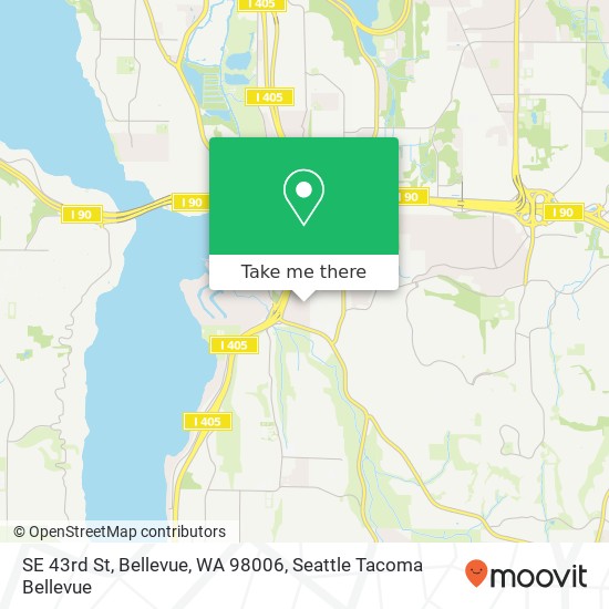 Mapa de SE 43rd St, Bellevue, WA 98006