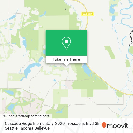 Mapa de Cascade Ridge Elementary, 2020 Trossachs Blvd SE