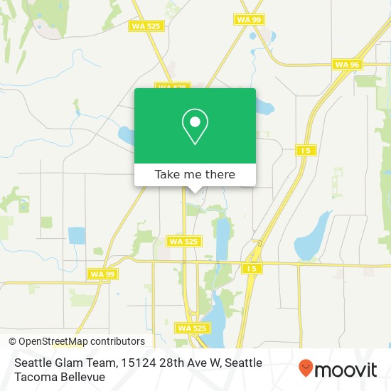 Mapa de Seattle Glam Team, 15124 28th Ave W