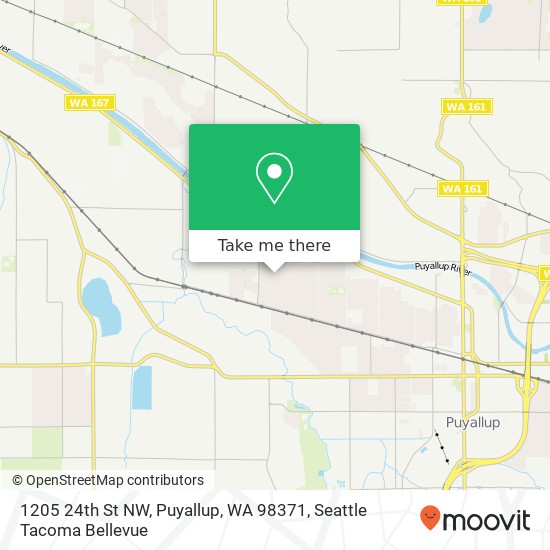 Mapa de 1205 24th St NW, Puyallup, WA 98371