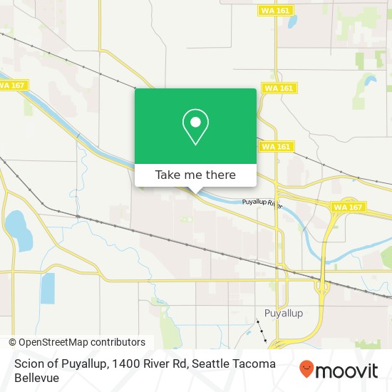 Scion of Puyallup, 1400 River Rd map