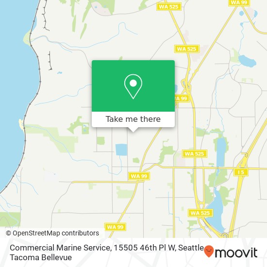 Commercial Marine Service, 15505 46th Pl W map
