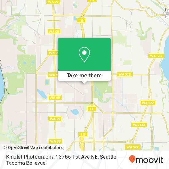 Mapa de Kinglet Photography, 13766 1st Ave NE