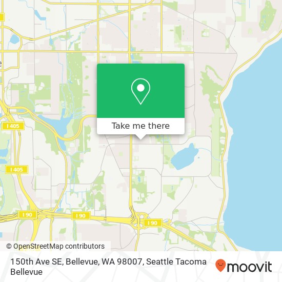 Mapa de 150th Ave SE, Bellevue, WA 98007