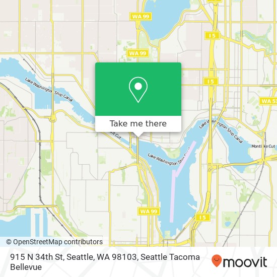 Mapa de 915 N 34th St, Seattle, WA 98103