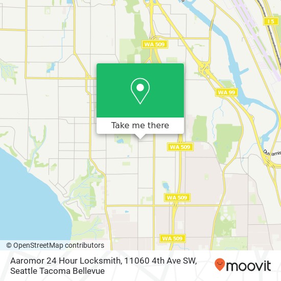 Mapa de Aaromor 24 Hour Locksmith, 11060 4th Ave SW