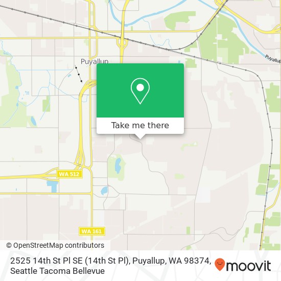 Mapa de 2525 14th St Pl SE (14th St Pl), Puyallup, WA 98374