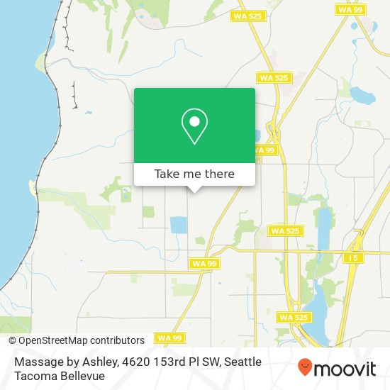 Massage by Ashley, 4620 153rd Pl SW map