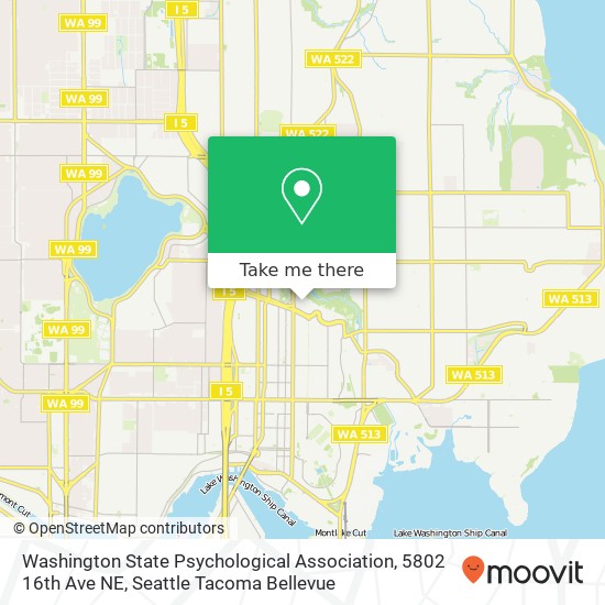 Washington State Psychological Association, 5802 16th Ave NE map