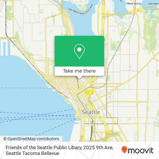 Mapa de Friends of the Seattle Public Libary, 2025 9th Ave